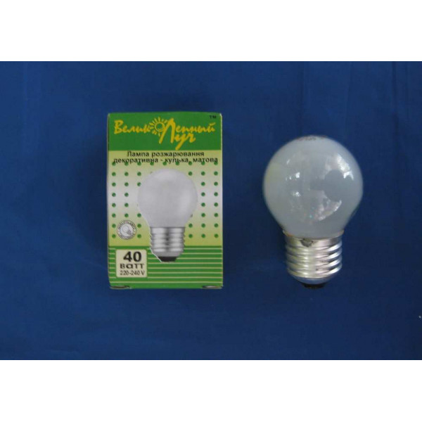 Лампа накаливания BULB FROSTED 40W E27 Splendid-Ray
33038