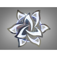 Сучасна декоративна люстра під стелю led з пультом, 115W, хром Diasha 8146/6+3HRLED3colordimmer