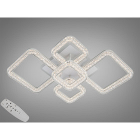 Стельова LED люстра біла 63 Вт пульт димер підсвітка Diasha 2596/3+2WHLED3colordimmer