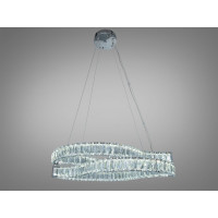 Світлодіодна підвісна люстра хром 86 Вт пульт Diasha D8920/600x400CH