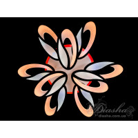 Люстры потолочные светодиодные с пультом и подсветкой Diasha 8090/6+3BK LED 3color dimmer