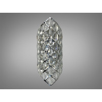 Елегантне класичне бра з кришталю під дві лампи, срібного кольору Diasha 9130-B420CH