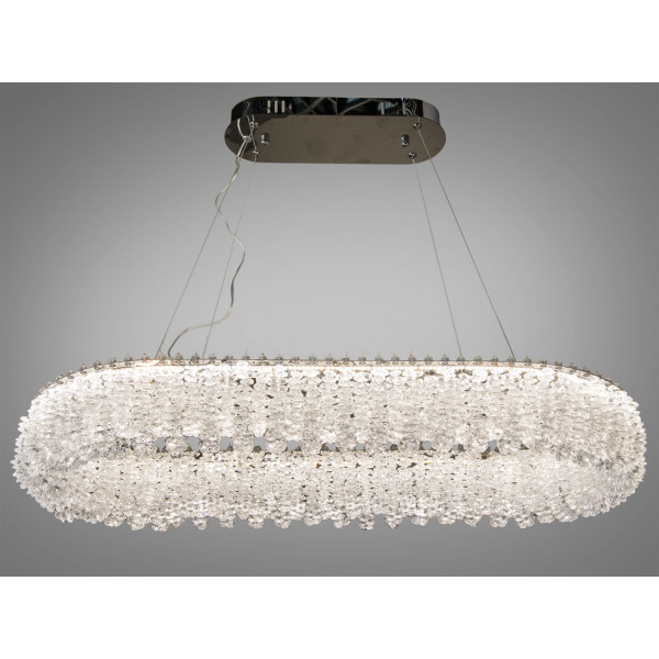 Підвісна люстра 505-хром кришталева світлодіодна 30Вт Diasha 505-L800x350CH