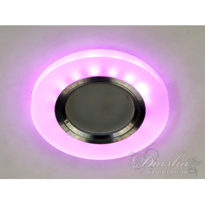 Акрилові точкові світильники з розовою підсвіткою Diasha 7870RWH+PK