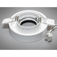 Стильний білий точковий круглий світильник серія "Аluminium" Diasha PR-12-WH