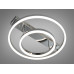 Стельова LED люстра чорна 60W пульт димер 2 кільця Diasha 2537HRdimmer