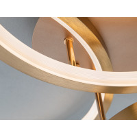 Світлодіодна стельова люстра чорна 120W чотири квадратні плафони Diasha 2556Gdimmer