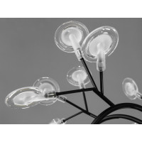 Декоративная люстра в зал 54 лампочкии, чорна Diasha 886-54CBK