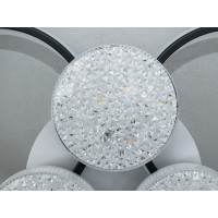 Люстра стельова Diasha 79W 3+3 чорна біла пульт Diasha 9098/3+3BK