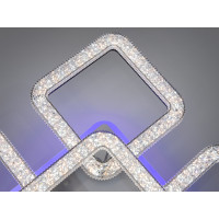 Стельова люстра Квадрати чорна 80W з підсвіткою та димером Diasha 2205/4+1BKLED3colordimmer
