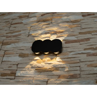 Уличный фонарь на стену светодиодный Diasha HS8166-6W-BK