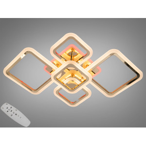 Світлодіодна люстра смарт світильник з пультом, 80W, золото Diasha A8160/2+3GLED3colordimmer