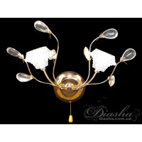 Оригінальне, якісне світлодіодне бра "Квіткові мотиви", 2Вт, золото Diasha 88123/2G