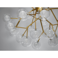 Декоративная люстра в зал 36 лампочки, золото Diasha 887-36BGD