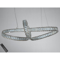 Люстра підвісна LED хром 85 Вт пульт 15 м² Diasha D8861/800x300CH