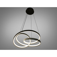 Інноваційна підвісна світлодіодна люстра в зал, 90W, біла Diasha 7517/530BK