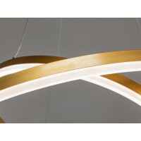 Сучасна світлодіодна підвісна люстра з пультом, димером, 90W, черная Diasha D8174-800+600G