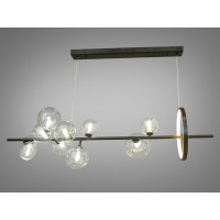 Люстра лофт в зал или спальню на 10 ламп Diasha YC2108L-10BK