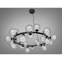 Стильна підвісна люстра Бульбашки в стилі Loft, 25 ламп, чорна Diasha LQ7061/25BK