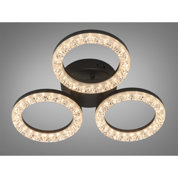 Стельова LED люстра кільця MX4770-3S чорний 45W три кільця акрил Diasha MX4770/3SBK