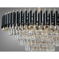 Хрустальная люстра в зал 18 ламп Diasha 9001-800BK+SGD