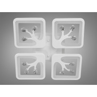 Люстры светодиодные с пультом управления Diasha S8157/4WH LED 3color dimmer