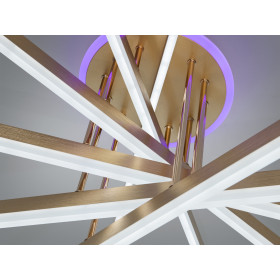 Стельова світлодіодна люстра з димером 140W Diasha 7010GLED3colordimmer