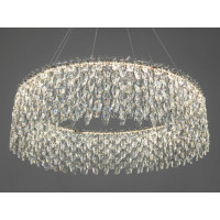 Кришталева LED люстра підвісна хром 104Вт 18м² Diasha 582/800CH
