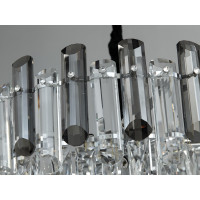 Вражаюча підвісна кришталева люстра у вітальню на 11 ламп, хром Diasha 2022/600CH