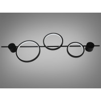 Стильний світлодіодний настінний світильник, 28Вт, чорний Diasha F3767BK