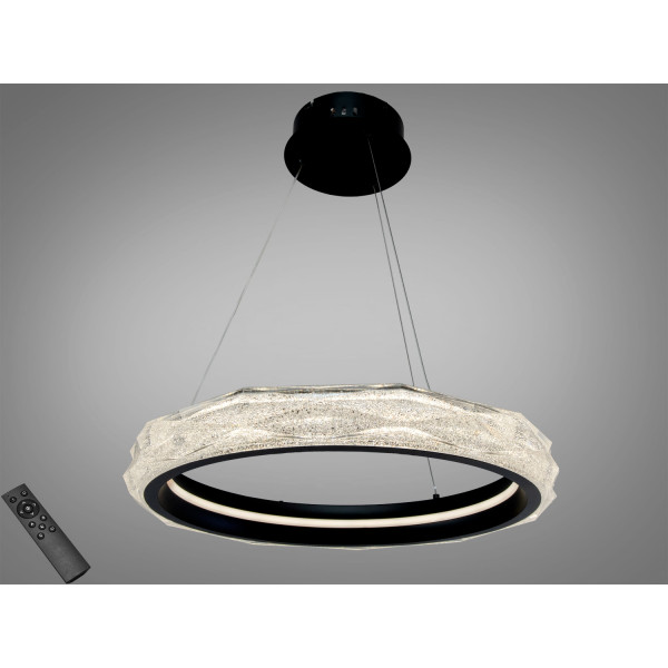 Кришталева світлодіодна люстра-підвіс, 60W Diasha 583-500BK