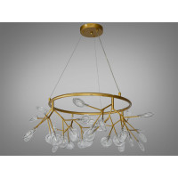 Підвісна люстра Світлячок золото сатин 36 ламп 95 см G4 Diasha Y887-36CGD