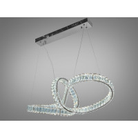 Люстра підвісна LED хром 85 Вт пульт 15 м² Diasha D8861/800x300CH