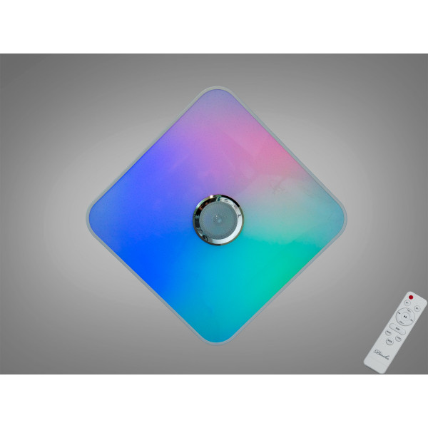 Смарт LED люстра біла 80 Вт RGB з Bluetooth Diasha DB-8501B/500x500RGB+MP3