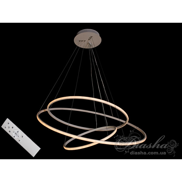 Люстра светодиодная декоративная кольца  Diasha MD9079-3AWH-800+600+400 dimmer
