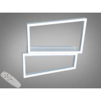 Стельова LED люстра 3 кільця 60Вт матовий хром Diasha 2552WHdimmer