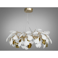 Вишукана люстра з керамічними елементами, 8 ламп, золото Diasha 7162-8PGD