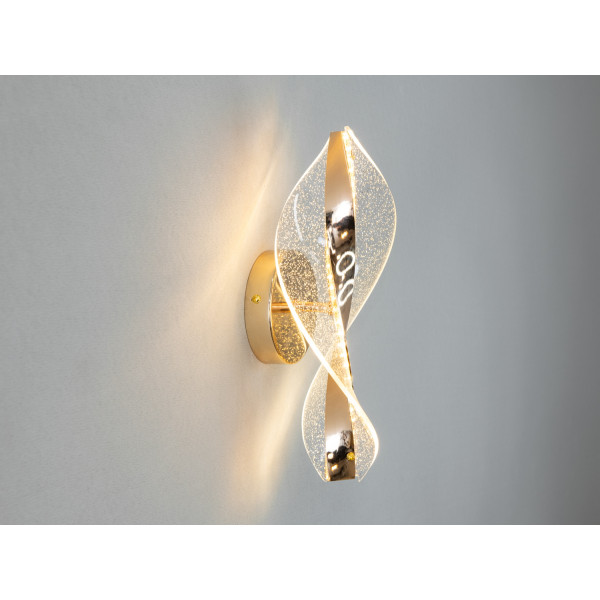 Дизайнерський світильник світлодіодний на стіну, 6Вт, золото Diasha F3851-3 Дизайнерський світильник світлодіодний на стіну, 6Вт, золото Diasha F3851-3