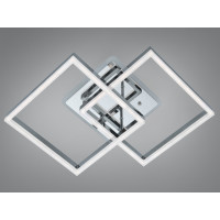 Світлодіодна стельова люстра чорна 120W чотири квадратні плафони Diasha 2546HRLED3colordimmer