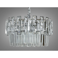Представницька, підвісна кришталева люстра, 9 ламп, хром Diasha 830/500CH
