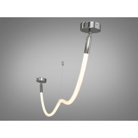 Модна підвісна світлодіодна люстра Шланг, 17 Вт, хром Diasha SY9610-1500CH