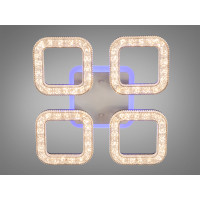 Пристельова світлодіодна чорна люстра з пультом, підсвіткою, 50W Diasha S2205/4BKLED3colordimmer