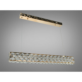 Люстра LED підвіс кришталева золото 68Вт пульт Diasha 7891/800S-gold