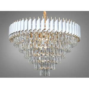 Люстра підвісна Diasha білий-золото 11xE14 кришталь Diasha N9001-750WH+SGD