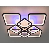 Стельова світлодіодна люстра смарт світильник з пультом, 155W Diasha H8060/4+4BKLED3colordimmer