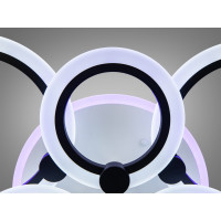 Стельова LED люстра з пультом та підсвічуванням, 82W, чорна Diasha AD8022/3+3BKLED3colordimmer
