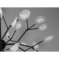 Декоративная люстра в зал 45 лампочки, чорна Diasha 887-45CBK