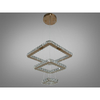 Справжня перлина сучасного дизайну, підвісна LED люстра з кришталю, 55W Diasha 7262W/400+280+160G