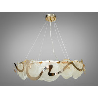 Люстра подвесная со стеклом в стиле модерн для большой комнаты Diasha 18037-800G Люстра подвесная со стеклом в стиле модерн для большой комнаты Diasha 18037-800G