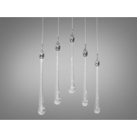 Елегантна підвісна світлодіодна люстра в фойє, 13W, хром Diasha 3003/5HR Елегантна підвісна світлодіодна люстра в фойє, 13W, хром Diasha 3003/5HR